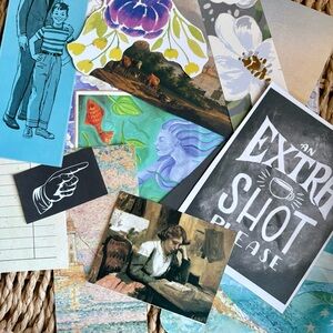 2 LB Paper Ephemera Destash Box • Bulk Journaling & Collage Lot